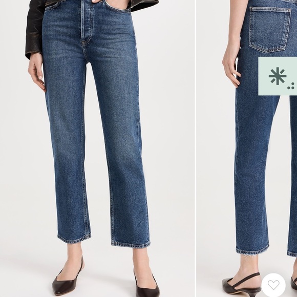 90s Pinch Waist Crop Jeans in Solace - Picture 3 of 5